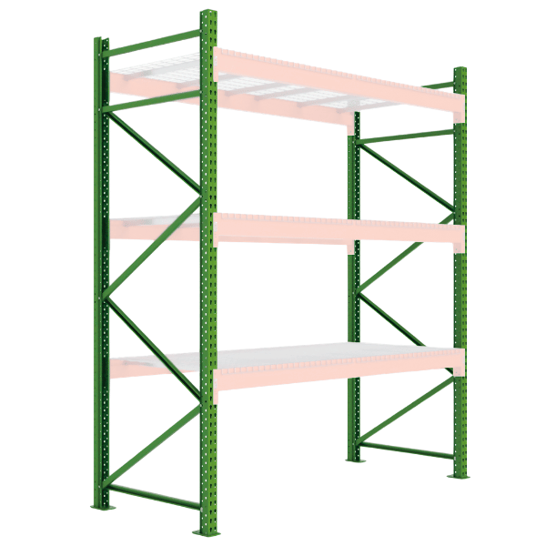 192" Pallet Rack Upright Frames – 18,000 lb Capacity