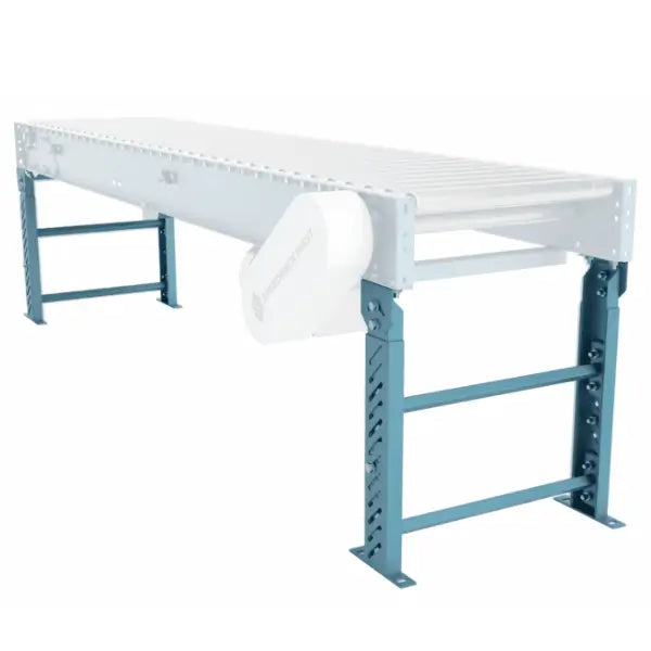 Medium duty conveyor supports front view adjustable support stands for industrial conveyor systems and material handling equipment