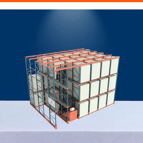 Drive-in racking collection with high-density warehouse storage system and industrial pallet rack structure.