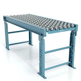 Ball transfer table front view with base industrial material handling transfer system
