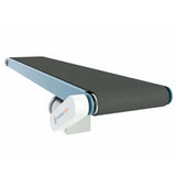 Box style slider bed belt conveyor front view industrial package and material handling system
