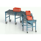 Flexible gravity conveyor front view portable roller conveyor material handling system
