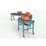 Flexible gravity conveyor 8 ft front view portable roller conveyor material handling system
