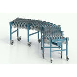 Flexible gravity conveyor 8 ft front view portable roller conveyor material handling system
