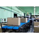 Flexible powered roller conveyor warehouse view expandable industrial material handling system with carton transport
