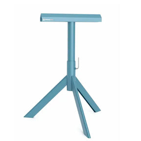 Light duty tripod conveyor supports front view adjustable support stands for industrial conveyor systems and material handling equipment
