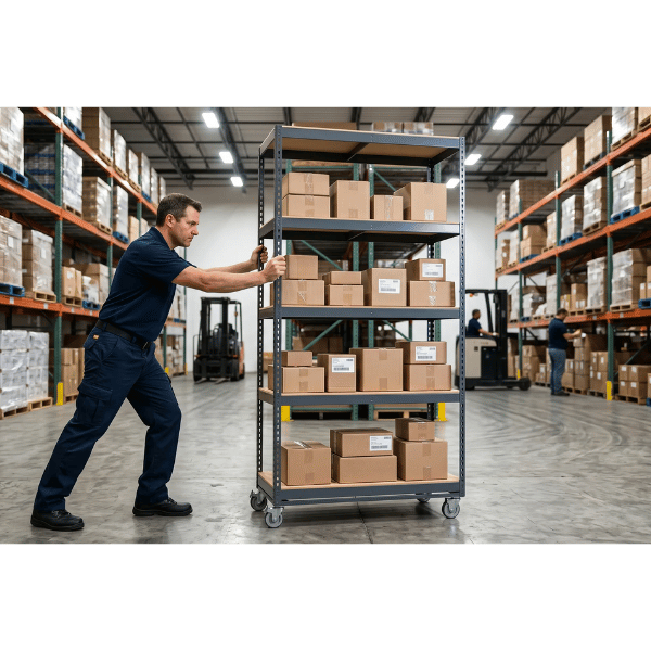 Mobile Boltless Shelving with Casters