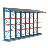 Outdoor Cantilever Rack with Roof Supports