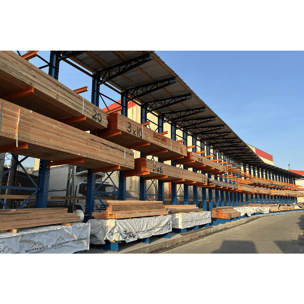 Outdoor Cantilever Rack with Roof Supports