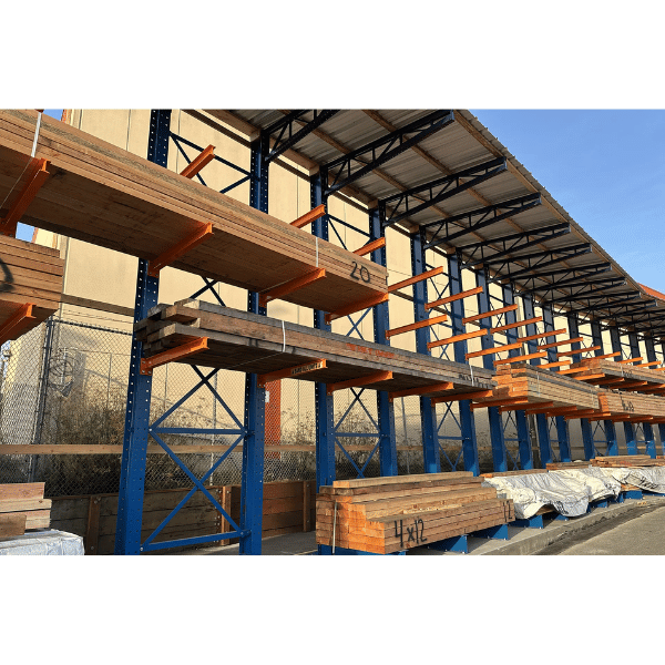 Outdoor Cantilever Rack with Roof Supports
