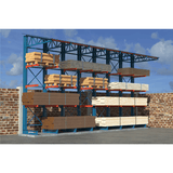 Outdoor Cantilever Rack with Roof Supports