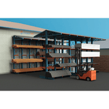 Outdoor Cantilever Rack with Roof Supports
