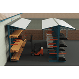 Outdoor Cantilever Rack with Roof Supports