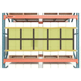 Pallet rack safety netting fixed style industrial warehouse fall protection system for pallet rack load containment and safety barriers

