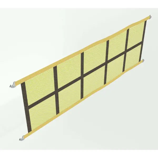 Pallet rack safety netting fixed style top view industrial warehouse fall protection system for pallet rack load containment and safety barriers
