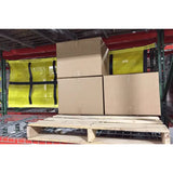 Pallet rack safety netting fixed style warehouse view industrial fall protection system for pallet rack load containment and safety barriers
