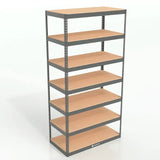 Industrial Shelving Kit – 4'W x 2'D x 8'H with 5 Shelves