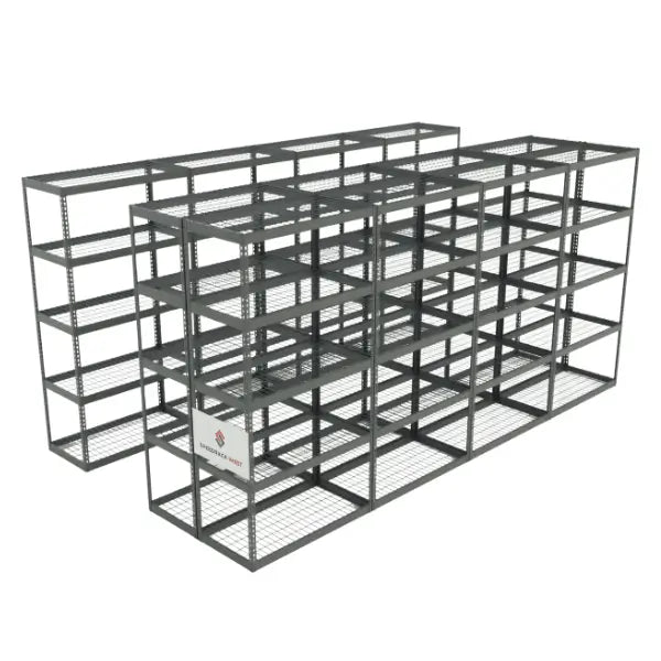 Industrial Shelving Kit – 4'W x 2'D x 8'H with 5 Shelves