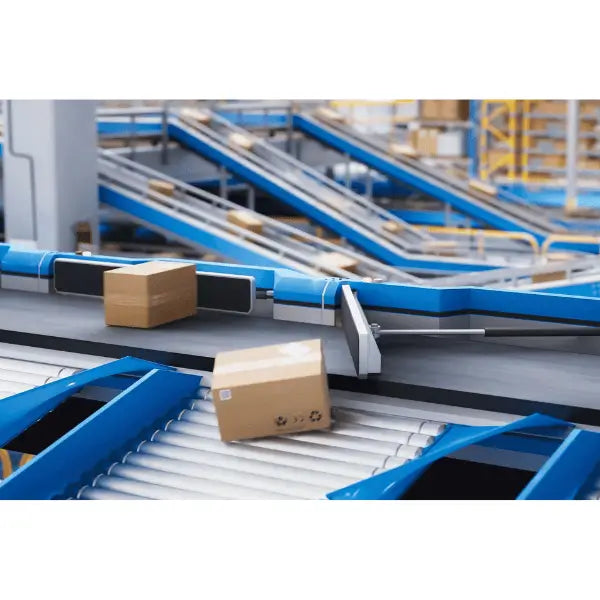 Sortation conveyors lifestyle industrial automated material handling system for warehouse package sorting and distribution
