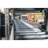 Light-duty galvanized gravity roller conveyor straight section in warehouse lifestyle setting for material handling operations
