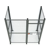 WireCrafters 840 wire mesh partition cage 5x8 top view showing modular secure industrial storage enclosure layout
